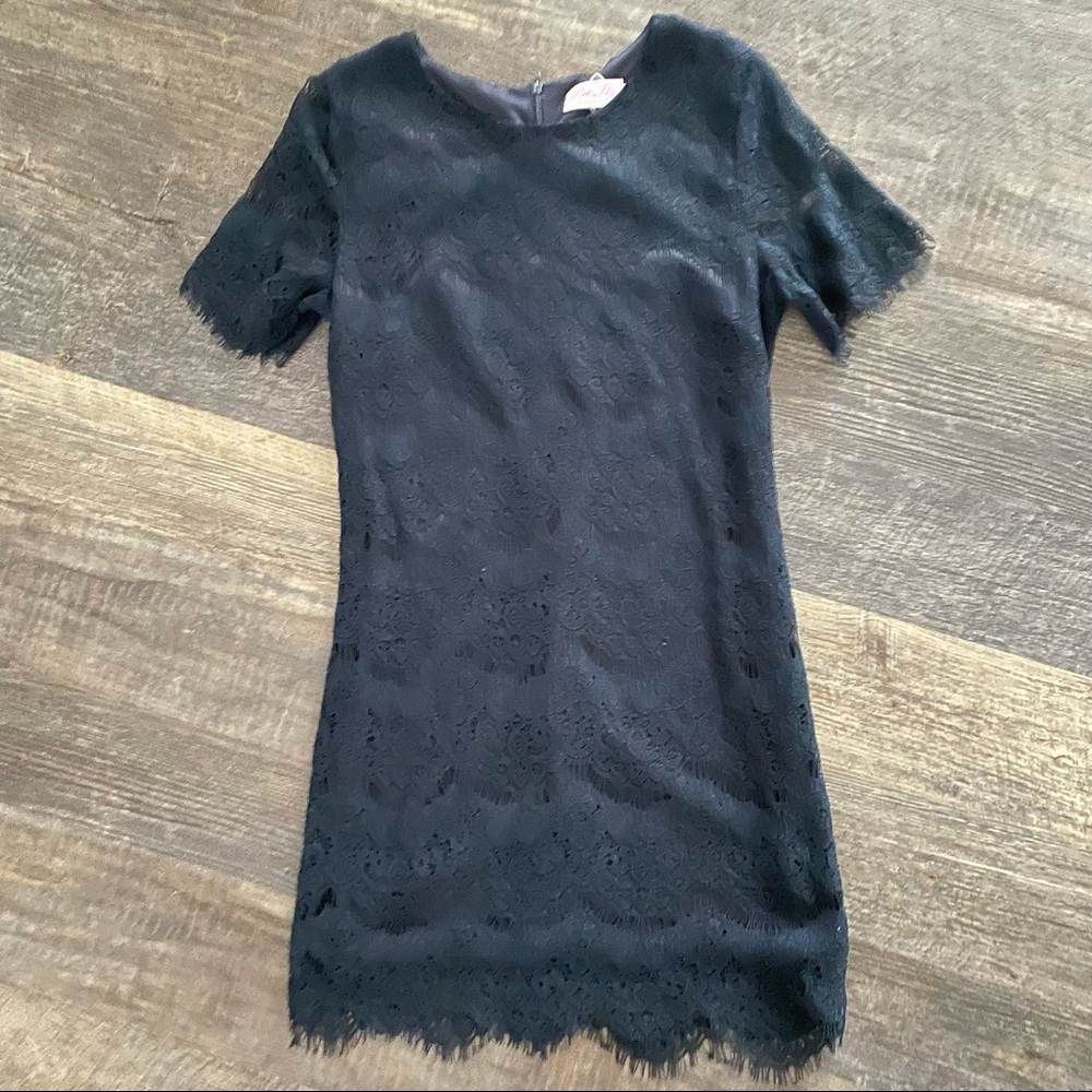 Pink Lily Navy Lace Dress